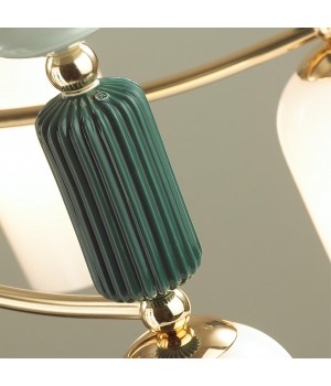 4861/5C CLASSIC ODL_EX21 73 золото/разноцветн./керамика/стекло Люстра потолочная E14 5*40W CANDY-foto7