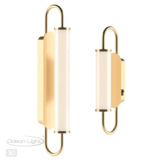 4270/6WL MODERN ODL21 519 бел/зол Настенный светильник выкл на базе LED 6W 480Лм 3000К PONTE-foto4