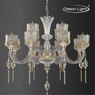 4002/12 CLASSIC  ODL18 282 зол/прозрачн/шампань Люстра IP20 E14 12*40W 220V CORSA-foto3