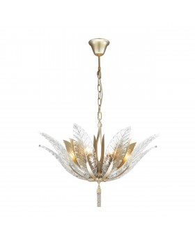 4838/8 HALL ODL21 407 золотистый/стекло/металл.цепочки Люстра E14 8*40W FLOWERI-foto6