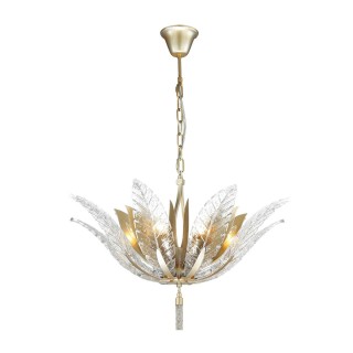 4838/8 HALL ODL21 407 золотистый/стекло/металл.цепочки Люстра E14 8*40W FLOWERI-foto6