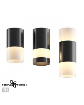 370680 OVER NT19 218 черный Светильник накладной IP20 GU10 9W 220-240V ELINA-foto4