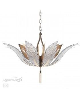 4838/8 HALL ODL21 407 золотистый/стекло/металл.цепочки Люстра E14 8*40W FLOWERI-foto5