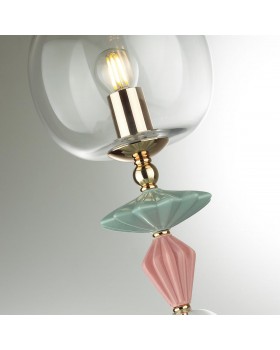 4855/1T CLASSIC ODL_EX21 67 золото/разноцветн./керамика/стекло Настольная лампа E14 1*40W BIZET-foto7