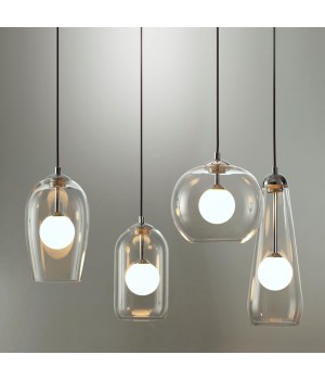 4955/1 PENDANT ODL22 297 хром/ белый/прозрачный/стекло Подвес G9 1*40W LOSTAR-foto4