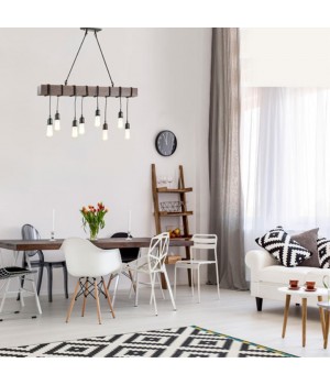 3740/8 LOFTI LN19 165 черный Люстра E27 8*60W 220V KLAUS-foto4