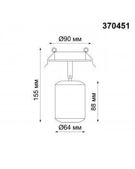 370451 SPOT NT19 282 черный Встраиваемый светильник IP20 GU10 50W 220V PIPE-foto2
