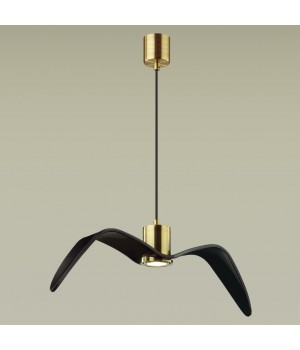 4900/1C PENDANT ODL22 289 чёрный/бронзовый/стекло Подвес GU10 1*5W BIRDS-foto4