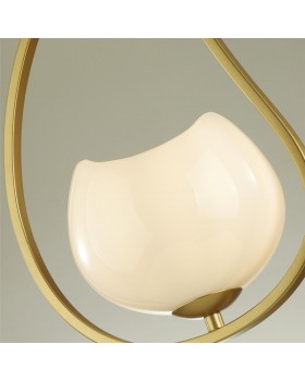 4873/1 MODERN ODL_EX22 85 золотой/белый/стекло Подвес E14 1*40W WATERLILY-foto8