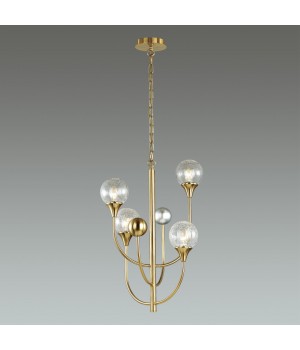 4785/4 HALL ODL21 459 золото/серебрист./металл//стекло Люстра E14 4*40W KELLI-foto3