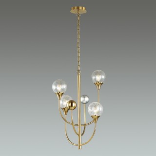 4785/4 HALL ODL21 459 золото/серебрист./металл//стекло Люстра E14 4*40W KELLI-foto3