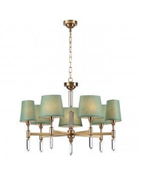 4887/7 MODERN ODL_EX22 89 бронзовый/зеленый/ткань Люстра E14 7*40W LONDON-foto6