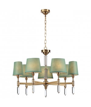 4887/7 MODERN ODL_EX22 89 бронзовый/зеленый/ткань Люстра E14 7*40W LONDON-foto6