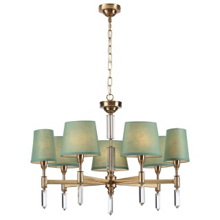 4887/7 MODERN ODL_EX22 89 бронзовый/зеленый/ткань Люстра E14 7*40W LONDON-foto6