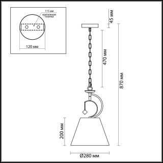 4469/1 NEOCLASSI LN20 107 античная латунь, белый Подвес E27 1*60W 220V LEAH-foto2