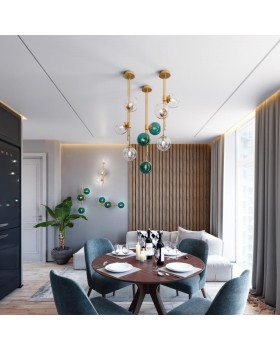 4800/3 PENDANT ODL21 341 бронзовый/изумрудный Подвес E14 3*60W BRAZERI-foto3