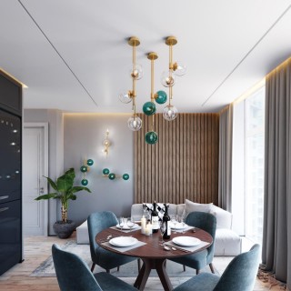 4800/3 PENDANT ODL21 341 бронзовый/изумрудный Подвес E14 3*60W BRAZERI-foto3