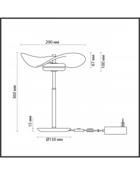 4859/10TL L-VISION ODL_EX21 67 никель/черный/стекло Настольная лампа LED 1*10W 3500K FLUENT-foto2