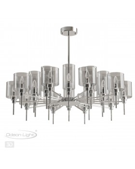 4688/20 MODERN (В 2-Х КОРОБКАХ) ODL20 404 хром/дымчатый Люстра E14 20*40W DIATRA-foto4