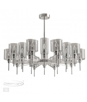 4688/20 MODERN (В 2-Х КОРОБКАХ) ODL20 404 хром/дымчатый Люстра E14 20*40W DIATRA-foto4