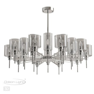 4688/20 MODERN (В 2-Х КОРОБКАХ) ODL20 404 хром/дымчатый Люстра E14 20*40W DIATRA-foto4