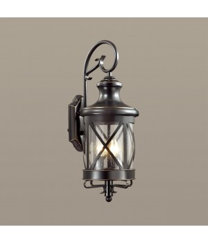 4045/3W NATURE ODL18 587 черный/зол.патина Уличный настенный светильник IP44 E14 3*60W 220V SATION-foto3