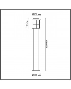 4964/1F NATURE ODL22 569 черный/стекло Ландшафтный светильник на столбе E27 1*60W IP44 MAGUS-foto2