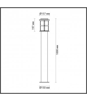 4964/1F NATURE ODL22 569 черный/стекло Ландшафтный светильник на столбе E27 1*60W IP44 MAGUS-foto2
