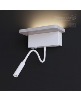 3869/8WL HIGHTECH ODL19 273 седой дуб с белым/дерево Настен.светильник LED 8W 560Лм 3000К WOODY-foto4