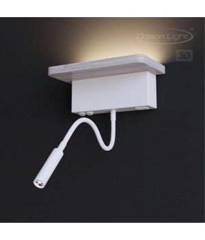 3869/8WL HIGHTECH ODL19 273 седой дуб с белым/дерево Настен.светильник LED 8W 560Лм 3000К WOODY-foto4