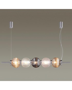 4273/5 MODERN ODL21 335 разноцв/стекл/никель/металл Подвесной светильник IP20 Е14 5*40W FRANCESCA-foto4