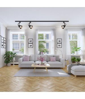 370548 PORT NT19 108 черный Светильник трековый однофазный трехжильный IP20 GU10 50W 230V VETERUM-foto4