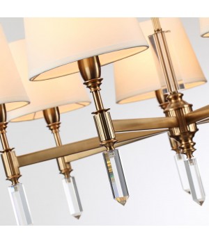 4894/7 MODERN ODL_EX22 91 бронзовый/белый/ткань Люстра E14 7*40W LONDON-foto8