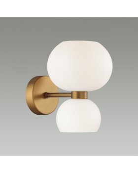 4979/2W MODERN ODL22 391 мат.бронзовый/белый/стекло Бра E14/G9 1+1*40W CHANGI-foto3