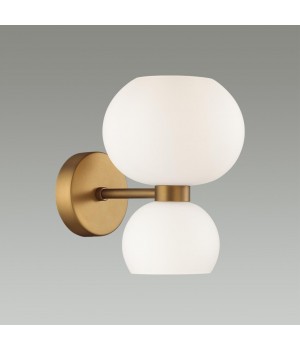 4979/2W MODERN ODL22 391 мат.бронзовый/белый/стекло Бра E14/G9 1+1*40W CHANGI-foto3