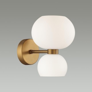 4979/2W MODERN ODL22 391 мат.бронзовый/белый/стекло Бра E14/G9 1+1*40W CHANGI-foto3