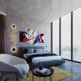 4302/36WL HIGHTECH ODL22 134 черный/металл Настенный светильник IP20 LED 36W 2285Лм 3000K ZIP-foto5