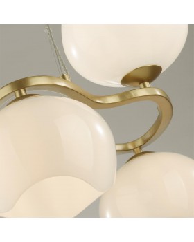 4873/3 MODERN ODL_EX22 83 золотой/белый/стекло Люстра E14 3*40W WATERLILY-foto6