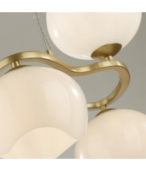 4873/3 MODERN ODL_EX22 83 золотой/белый/стекло Люстра E14 3*40W WATERLILY-foto6