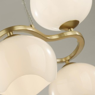 4873/3 MODERN ODL_EX22 83 золотой/белый/стекло Люстра E14 3*40W WATERLILY-foto6