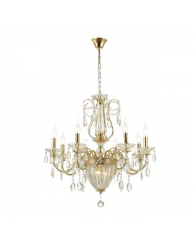 4724/8 CLASSIC ODL20 454 золотой/хрусталь Люстра E14 8*40W + G9 2*28W 220V KUVIA-foto4