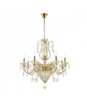 4724/8 CLASSIC ODL20 454 золотой/хрусталь Люстра E14 8*40W + G9 2*28W 220V KUVIA-foto4