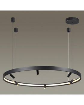 4317/93L HIGHTECH ODL22 149 металл/черный с золотом Подвесной светильник с пультом ДУ и доп. креплением IP20 LED 63W+37W 2656Лм 3000-6000K FONDA-foto4