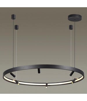4317/93L HIGHTECH ODL22 149 металл/черный с золотом Подвесной светильник с пультом ДУ и доп. креплением IP20 LED 63W+37W 2656Лм 3000-6000K FONDA-foto4