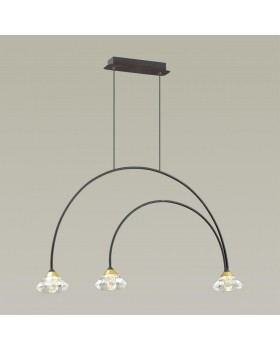 4100/3 CLASSIC ODL19 65 черный/прозрачный Подвес G9 3*5W ARCO-foto3