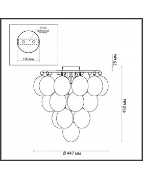 4797/6C MODERN ODL21 345 дымчатый/хром Люстра потолочная E14 6*40W GRAPE-foto2