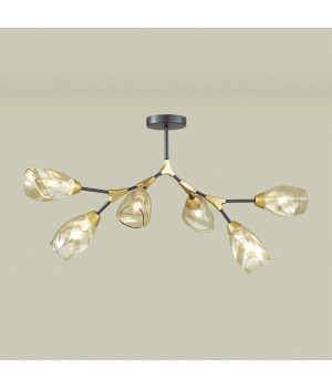 4563/6C MODERNI LN21 123 черный, золотой Люстра потолочная E14 6*40W 220V FAWN-foto3
