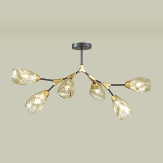 4563/6C MODERNI LN21 123 черный, золотой Люстра потолочная E14 6*40W 220V FAWN-foto3