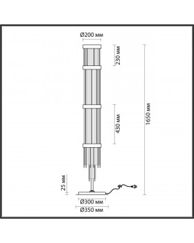 4788/12F HALL ODL21 454 золото/металл/стекло Торшер E14 12*40W YORK-foto2
