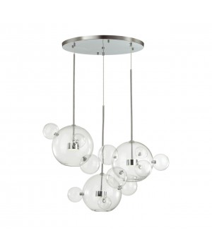 4802/36LA L-VISION (В 3-Х КОРОБКАХ) ODL22 327 хром/прозрачный/стекло Люстра LED 36W 4000K BUBBLES-foto5